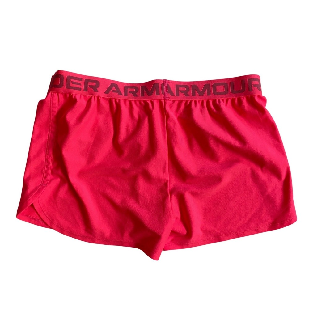 Under Armour Kids Pink HeatGear Athletic Shorts Loose Fit 1363372-653 YXL